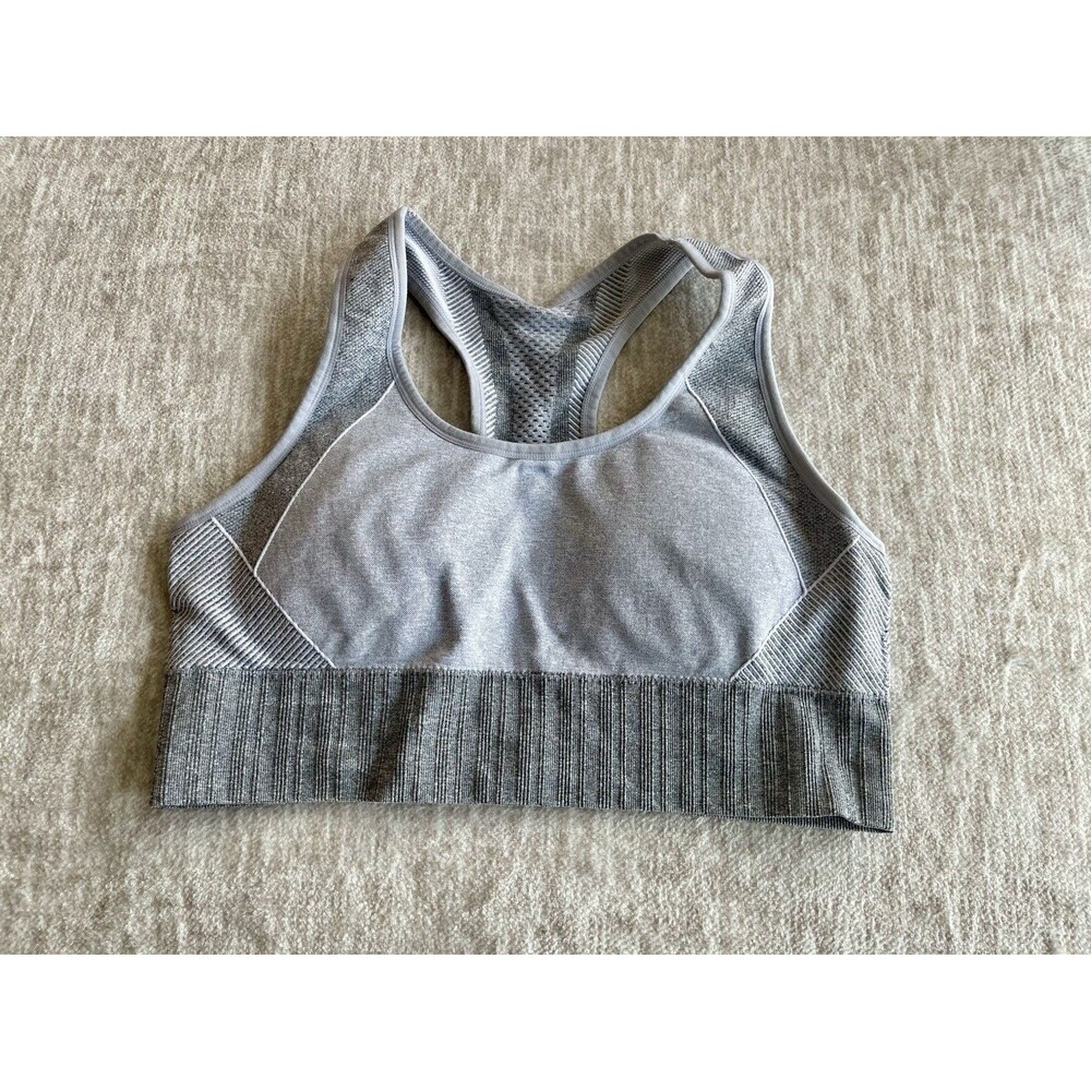 Avia Grey Racerback Padded Sports Bra Size Large
